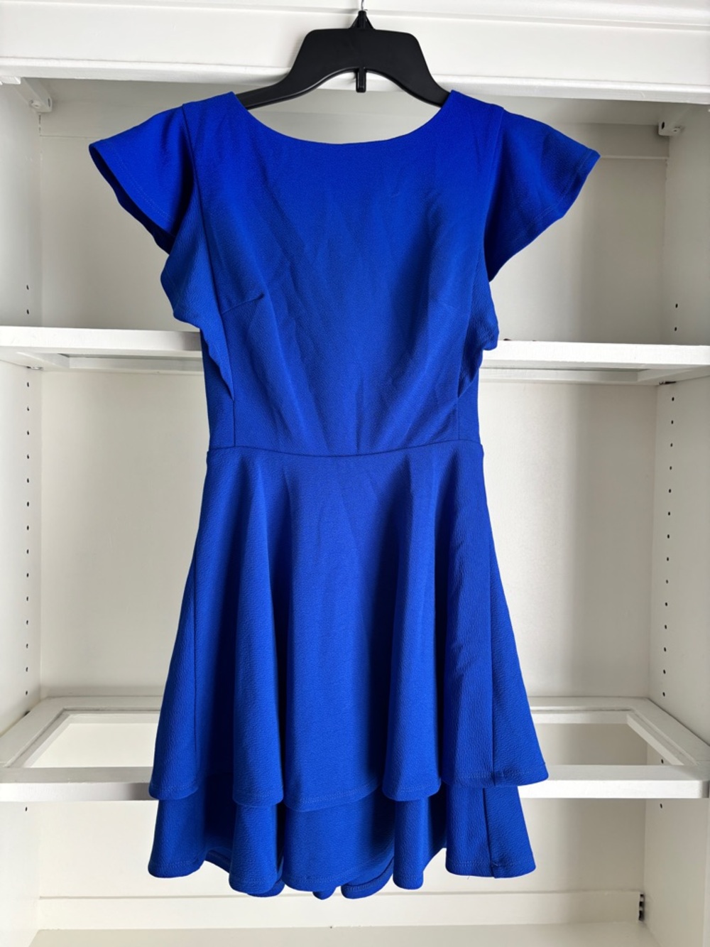 Women's Cobalt High-Low Fit & Flare Dress